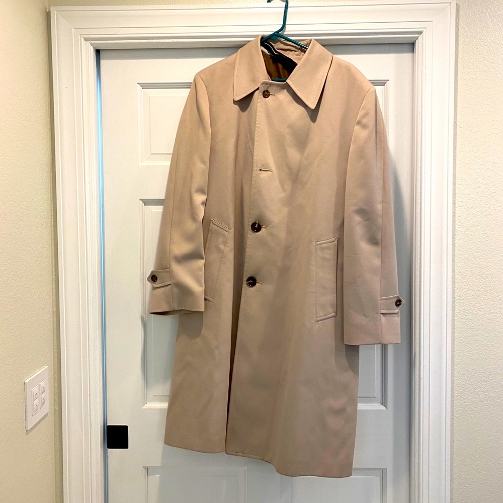 Beige trench coat